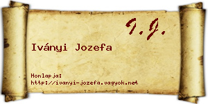 Iványi Jozefa névjegykártya