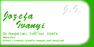 jozefa ivanyi business card